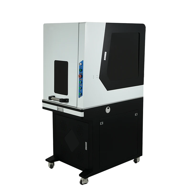 Macchina per marcatura laser a fibra da 50 W con protezione laser di classe IV con armadio chiuso